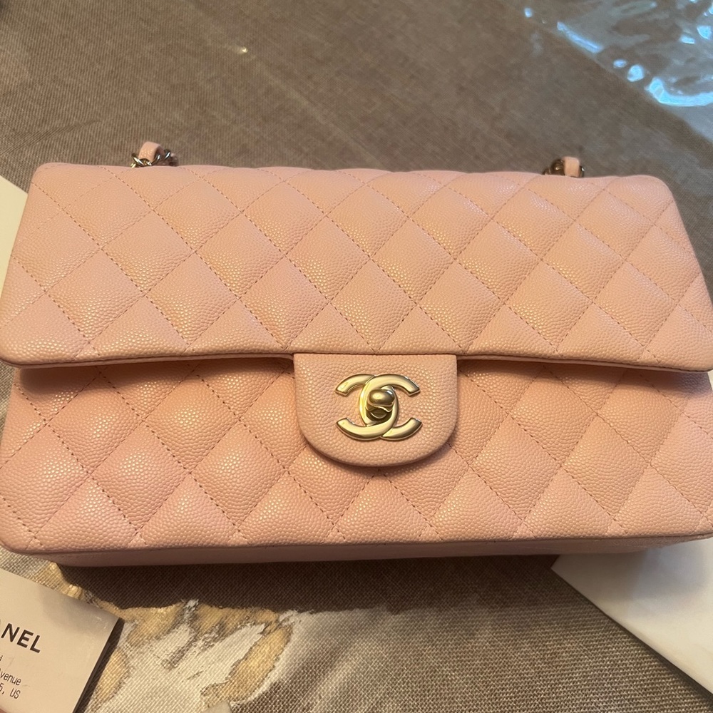 Chanel Sakura pink brand new medium flap. Full set just purchased fro the UK. - Picture 3 of 9